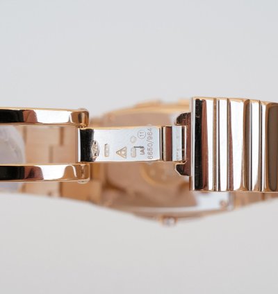 Omega Constellation Quartz Quadrella Quartz 18k Rose Gold Mop Dial