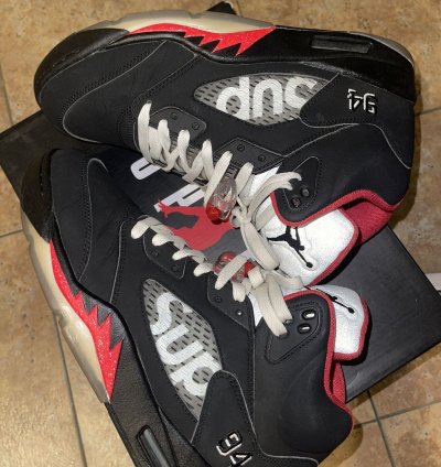 Supreme Jordan 5 Black 2015