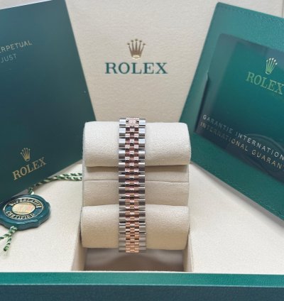 Rolex Lady-datejust New 2025 Mother Of Pearl Diamond Dial Diamond Bezel Two Tone Rose Gold