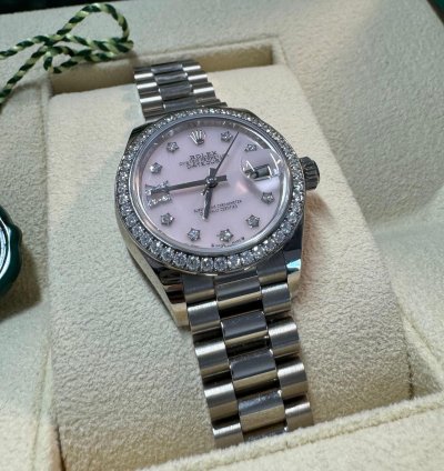 Rolex Lady-datejust New Unworn Oyster 28mm White Gold And Diamonds 279139rbr