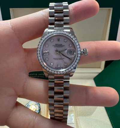 Rolex Lady-datejust New Unworn Oyster 28mm White Gold And Diamonds 279139rbr