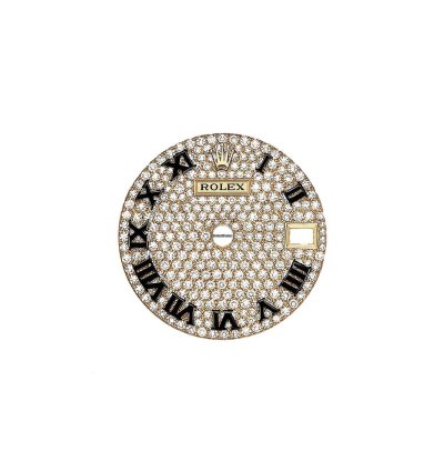 Rolex Lady-datejust Oyster 28 Mm Diamond-paved Dial 18k Yellow Gold Jubilee Bracelet 279138rbr-0030