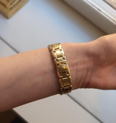 Rolex Lady-datejust Pearlmaster 18k Yellow Gold Mop Dial And Original Diamonds