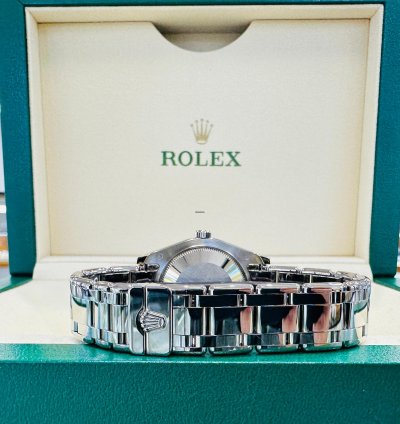 Rolex Lady-datejust Pearlmaster Masterpiece 81319 18k White Gold 34mm Mop Dial 12 Diamond Bezel Unworn