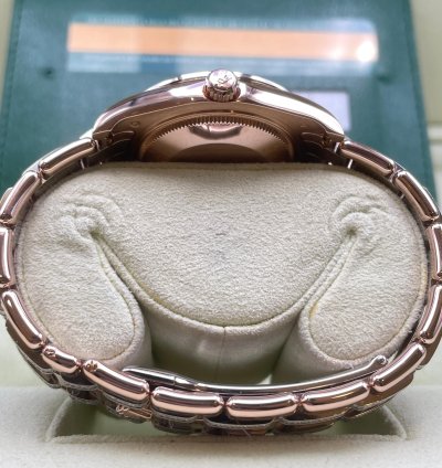 Rolex Lady-datejust Pearlmaster Rosegold Factory Orig Diamond Setting 34mm Box Papers Like New