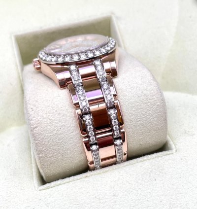 Rolex Lady-datejust Pearlmaster Rosegold Factory Orig Diamond Setting 34mm Box Papers Like New