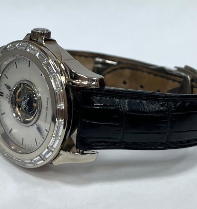 Omega De Ville Central Tourbillon White Gold Tourbillon Diamond Baguette Bezel Co Axial Chronometer Limited Edition