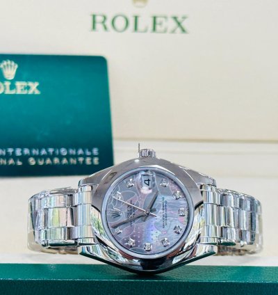Rolex Lady-datejust Pearlmaster White Gold 81209 Factory Goldust Dream Mop Diamond Dial Unworn