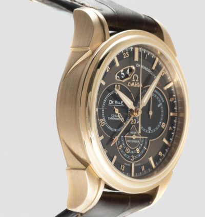 Omega De Ville Chronograph 18 Ct Red Gold Automatic Men Watch