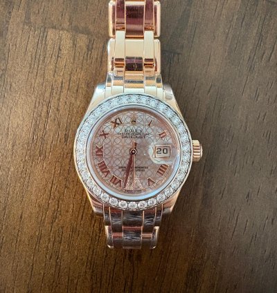 Rolex Lady-datejust Pearlmaster White Mother-of-pearl Lotus Diamond Dial