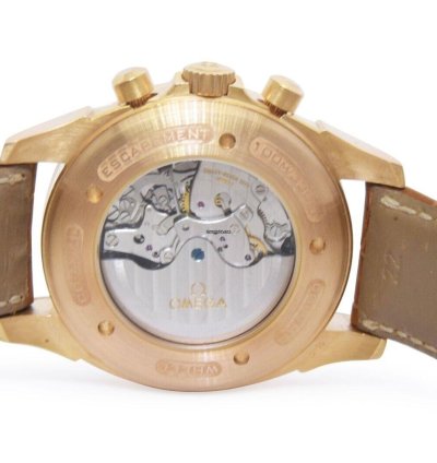 Omega De Ville Chronoscope Gmt 18k Rose Gold 44mm Watch Box 422 53 44 52 13 001
