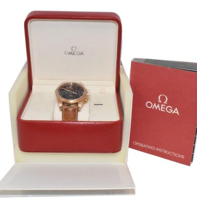 Omega De Ville Chronoscope Gmt 18k Rose Gold 44mm Watch Box 422 53 44 52 13 001