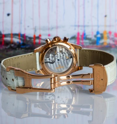 Omega De Ville Co-axial 18k Red Gold Diamond Bezel Mop Dial 422 58 35 50 05 002 35mm Full Set
