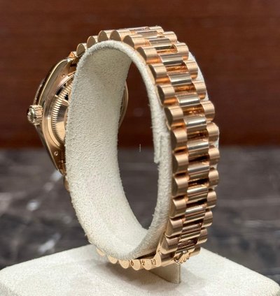 Rolex Lady-datejust Rose President Green Diamonds New Ref 279135rbr