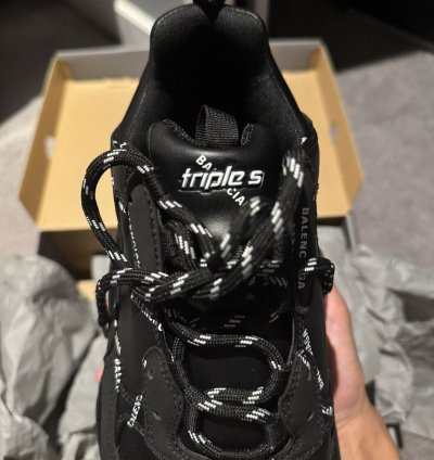Balenciaga - Triple All Over Logo - Black