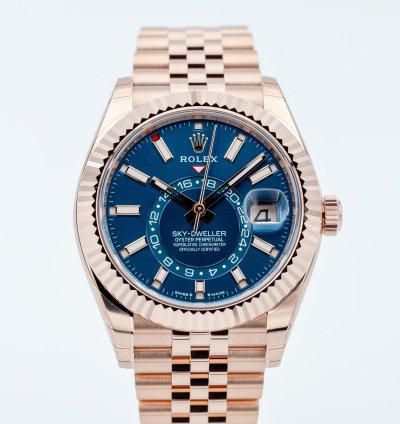 Rolex New 2025 336935 Blue Saros 18kt Rose Gold Jubilee Bracelet