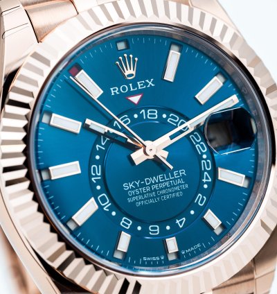 Rolex New 2025 336935 Blue Saros 18kt Rose Gold Jubilee Bracelet