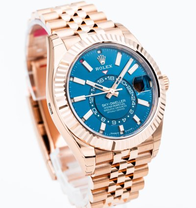 Rolex New 2025 336935 Blue Saros 18kt Rose Gold Jubilee Bracelet