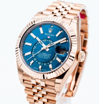 Rolex New 2025 336935 Blue Saros 18kt Rose Gold Jubilee Bracelet