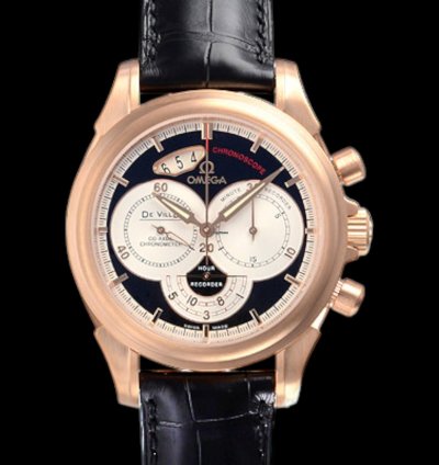 Omega De Ville Co-axial Chronoscope 41mm Automatic In Rose Gold