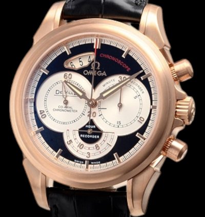 Omega De Ville Co-axial Chronoscope 41mm Automatic In Rose Gold