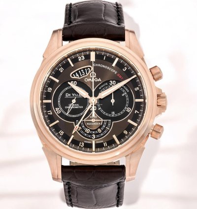 Omega De Ville Co-axial Chronoscope Co-axial Gmt Chronograph Rose Gold Automatic