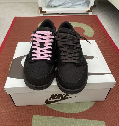 Travis Scotr Jordan 1 Low Velvet Brown 9 5 Used