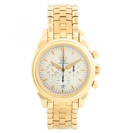 Omega De Ville Co-axial Men Yellow Gold Co-axial Chronograph Men Watch 4141 30 00