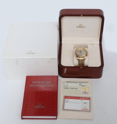 Omega De Ville Co-axial Men Yellow Gold Co-axial Chronograph Men Watch 4141 30 00