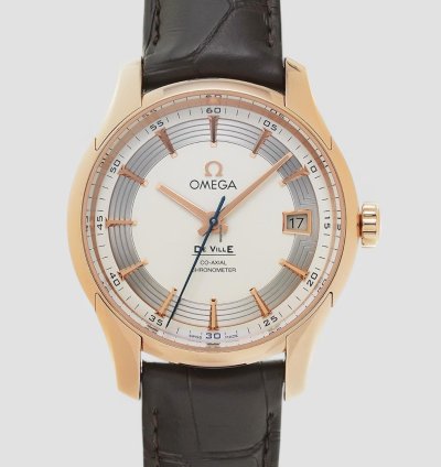 Omega De Ville Hour Vision Automatic Men 18kt Rose Gold Watch