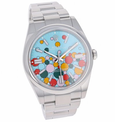 Rolex Oyster Perpetual 41 2024 124300 Celebration Turquoise Blue Steel 41 Mm