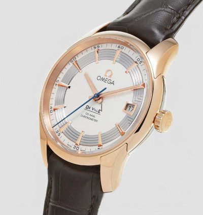 Omega De Ville Hour Vision Automatic Men 18kt Rose Gold Watch