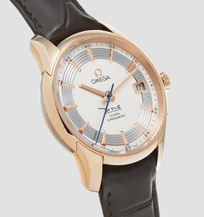 Omega De Ville Hour Vision Automatic Men 18kt Rose Gold Watch