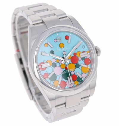 Rolex Oyster Perpetual 41 2024 124300 Celebration Turquoise Blue Steel 41 Mm