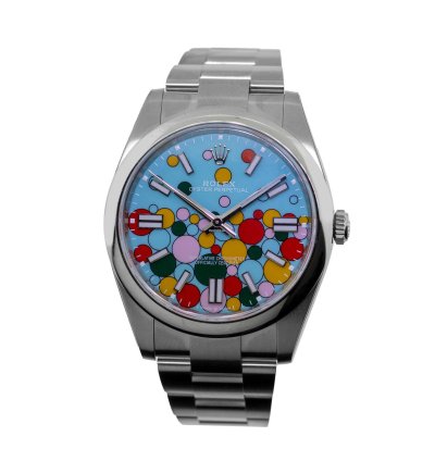 Rolex Oyster Perpetual 41 41mm Stainless Steel Celebration Index Dial Smooth Bezel 124300