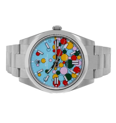 Rolex Oyster Perpetual 41 41mm Stainless Steel Celebration Index Dial Smooth Bezel 124300