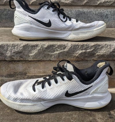 Nike Mamba Focus Men Size 8 5 White Black Shoes At1214-100