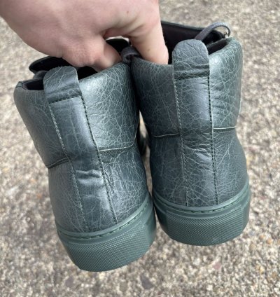 Balenciaga Arena High Dark Green Leather