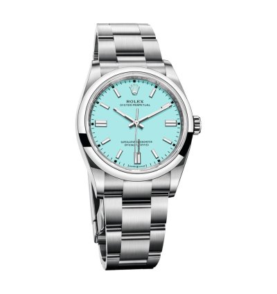Rolex Oyster Perpetual 41 41mm Turquoise Blue Dial 124300 2021
