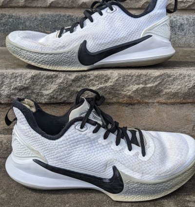 Nike Mamba Focus Men Size 8 5 White Black Shoes At1214-100