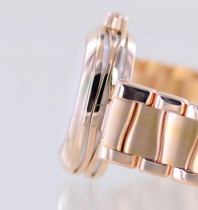 Omega De Ville Ladymatic 18k Ros Gold Co-axial Diamond Supernova Dial Mop Luxus