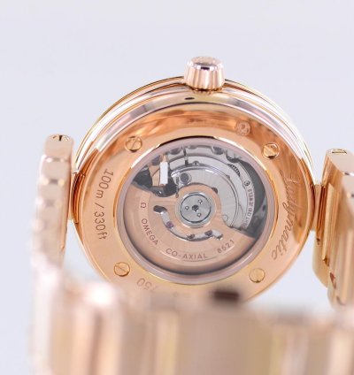 Omega De Ville Ladymatic 18k Ros Gold Co-axial Diamond Supernova Dial Mop Luxus