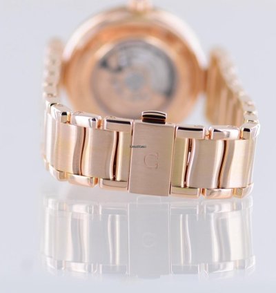 Omega De Ville Ladymatic 18k Ros Gold Co-axial Diamond Supernova Dial Mop Luxus