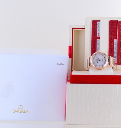 Omega De Ville Ladymatic 18k Ros Gold Co-axial Diamond Supernova Dial Mop Luxus