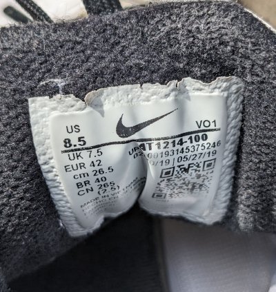 Nike Mamba Focus Men Size 8 5 White Black Shoes At1214-100