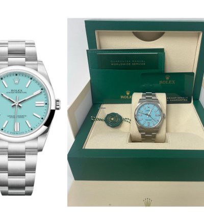 Rolex Oyster Perpetual 41 41mm Turquoise Dial ref 124300