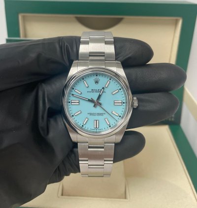 Rolex Oyster Perpetual 41 41mm Turquoise Dial ref 124300