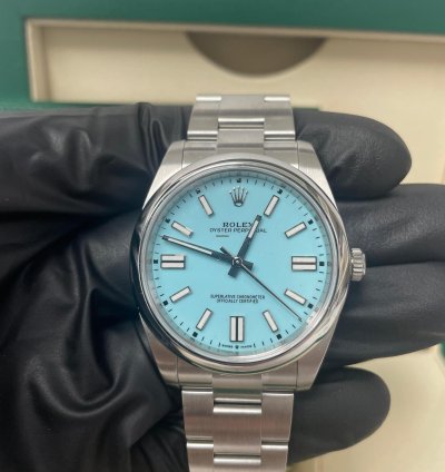 Rolex Oyster Perpetual 41 41mm Turquoise Dial ref 124300