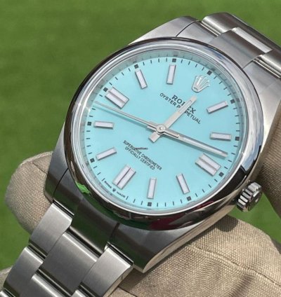 Rolex Oyster Perpetual 41 Light Blue Turquoise Tiffany Dial