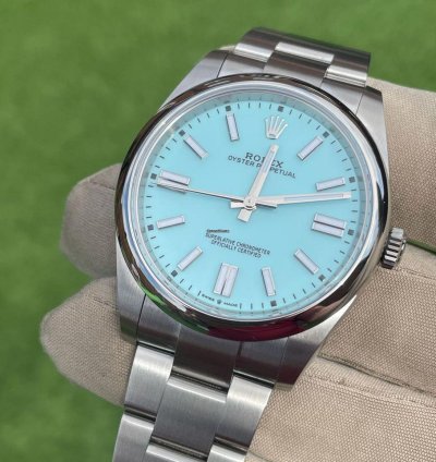 Rolex Oyster Perpetual 41 Light Blue Turquoise Tiffany Dial